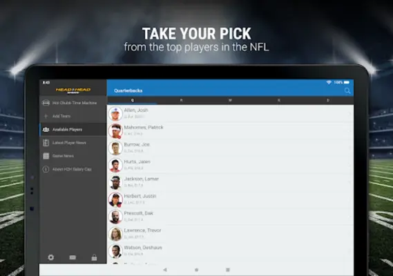 H2H Fantasy Football android App screenshot 3