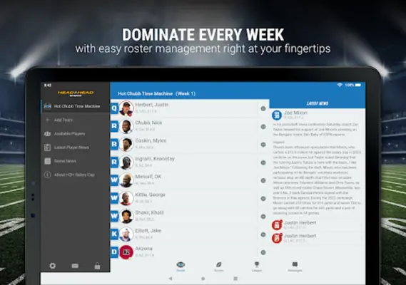 H2H Fantasy Football android App screenshot 4